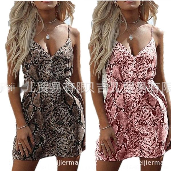 

7adjt dress print sleeveless sling sleeveless tight tight print suspender sling 2019 suspender 2019 dress tkss8, Black;gray