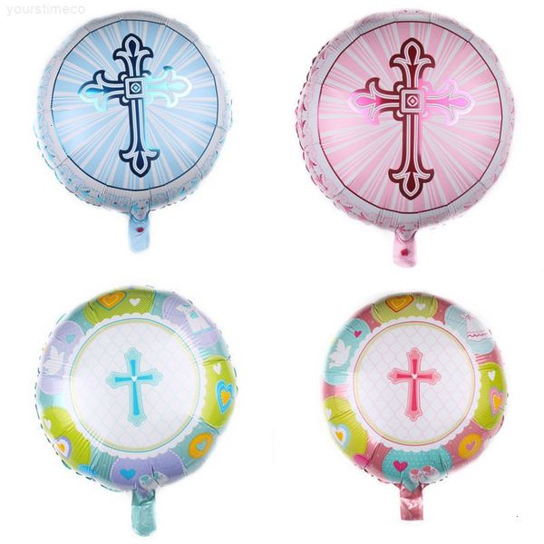 

balloons crucifix helium balloon cross round foil decorations balls thanksgiving easter party supplies