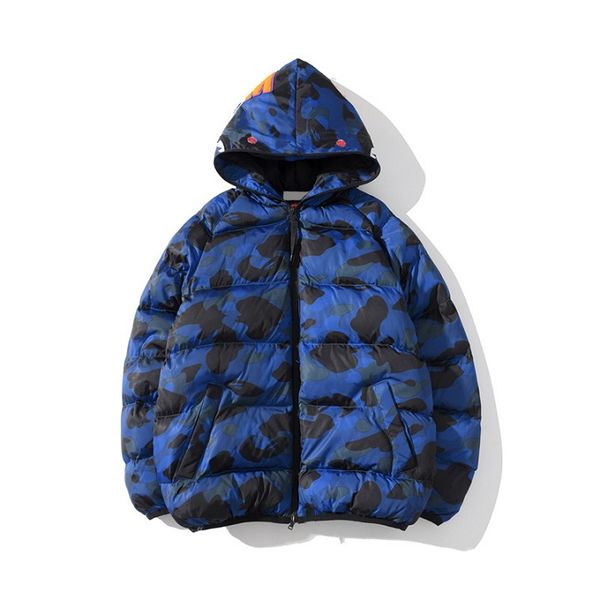 

ветровки мужские женщины puffer пальто 2020 зима camouflage thick ltter printed hooded jacekst mens casual hiphop стиль streetwear верхняя о, Black