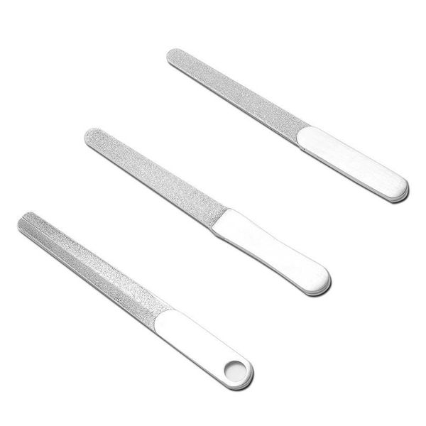 

1pcs stainless steel nail art file rod double sides buffer grinding finger cuticle remover polish gel manicure pedicu jlllmk