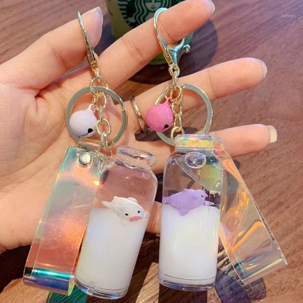 

keychain quicksand keychain pig drifting surfing bottle bag decoration pendant cute girl school bag decoration pendant1