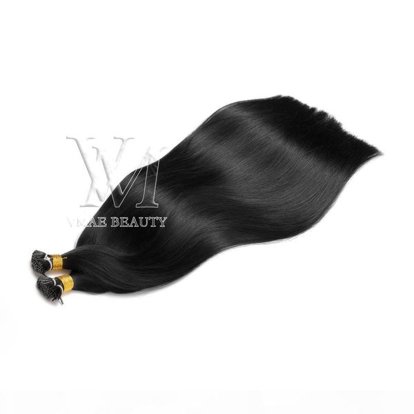 

vmae 1g strand 100g i tip pre-bonded hair extensions natural black brazilian straight keratin double drawn i tip virgin human hair extension