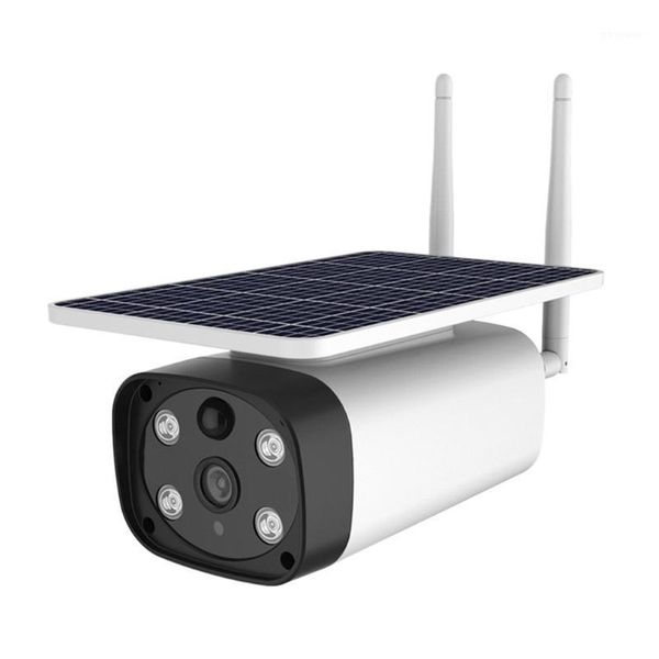 

cameras monitor wifi 1080p outdoor wireless lens night dark sun solar powered with slot security camera home abs1