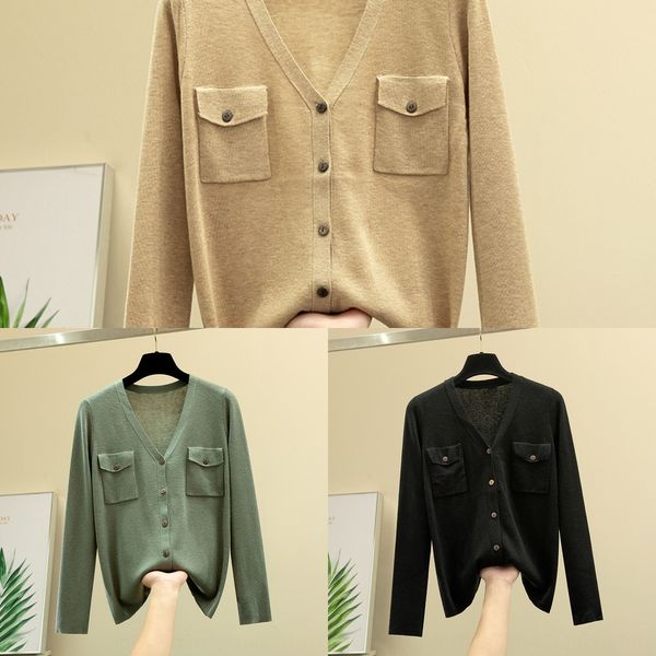 

ранняя осень пальто 2020 новая универсальным женского шерстяного топа с top coat шерсти woolpocket длинным рукавом и нижними трикотажным кар, White;black