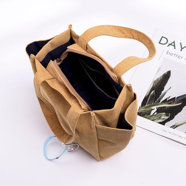 

casual bags spring 2020 new fabric outing portable simple lunch box tote bag nc 21011406dq