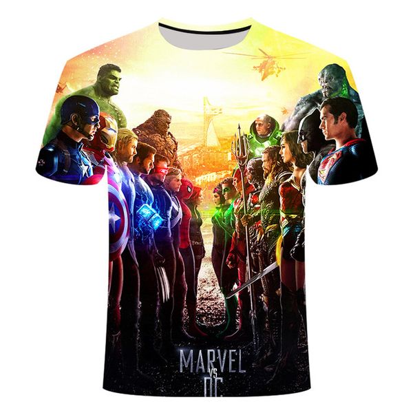 

2019batman vs superman hulk men cosplay costume male superhero 3d print shirts kawaii comics plus size men clothing