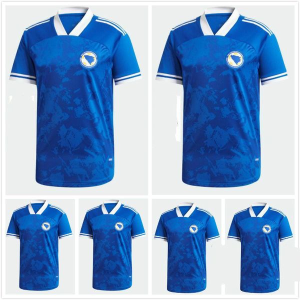 

bosnia-herzegovina soccer jerseys 2020 2021 nations league new home blue football shirts edin dzeko pjanic visca hodzic gojak krunic uniform, Black;yellow