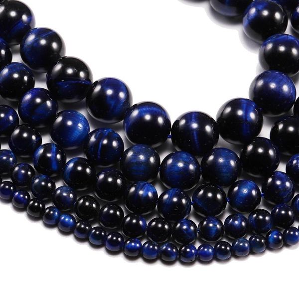 

1strand lot 4 6 8 10 12 mm natural stone blue lapis lazuli tiger eye agat round beads loose spacer bead for h bbytnf