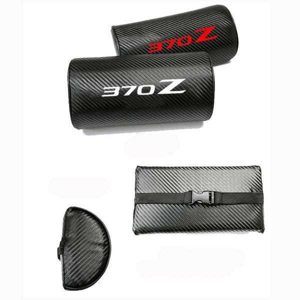 

carbon fiber texture pu leather car neck pillow for 370z