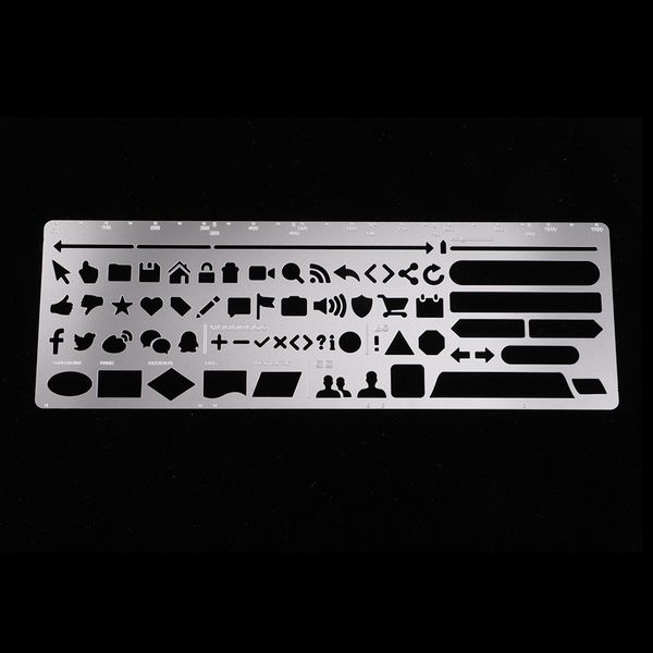 

1pc metal полой letters линейка многофункционального ручной accounts шаблон чертеж