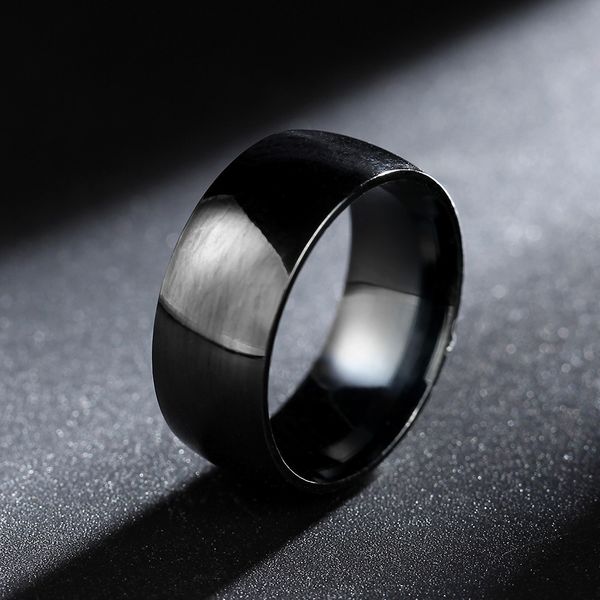 

for 8mm black men titanium steel and ring women, Silver