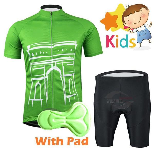 

racing sets 2021 children's cycling clothing set for boys girls jersey bike shorts pro team bicycle mtb kits1, Black;blue