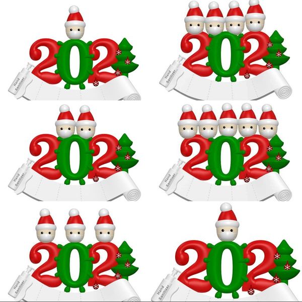 

сант-клаус пвх подвесок 2020 рождественской елка украшения висячей маска карантин украшение подвеска партия празднование поставка 6 99zb g2