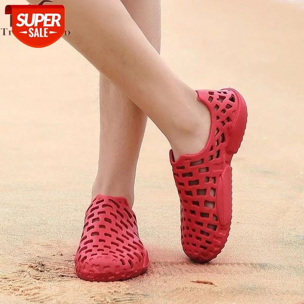 

men summer shoes sandals men's holes sandals hollow breathable flip flops croc shoes fashion outdoor beach slippers #sx5j