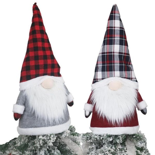

2020 25 inch large santa gnomes plush gnome christmas tree er ornaments scandinavian decorations