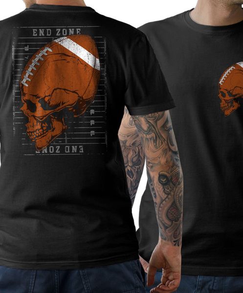 

sport 2019 fashion footballs skull t-shirt skull american old school fan shirt tee shirt
