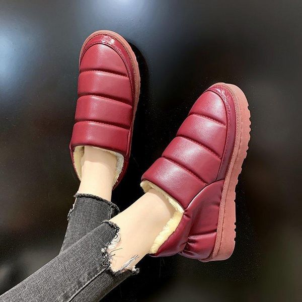 

size 35-44 brand new ladies plush ankle boots fashion waterproof winter warm fur snow boots women 2020 casual soft shoes woman, Black