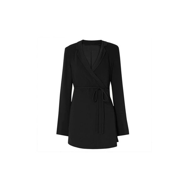 

2021 autumn new light black casual fashion chic vintage v-neck high waist long mini dress sleeves xe7e, Black;gray