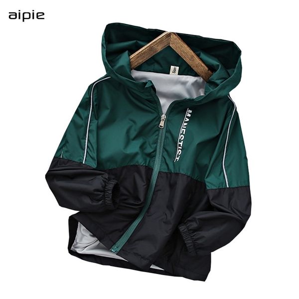 

new 2020 spring children jackets new fashion zipper full sleeved boy's hooded jackets for 4-14 years kids coats lj200814, Blue;gray