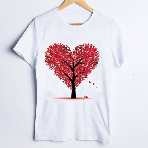 

women tees print graphic cartoon short sleeve cute casual 90s tree ladies clothes lady clothing female t shirt t-shirt, White