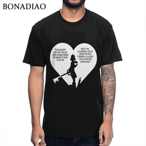 

boy kingdom hearts sora quote t shirt 2019 summer comfortable cotton t-shirt sport hooded sweatshirt hoodie