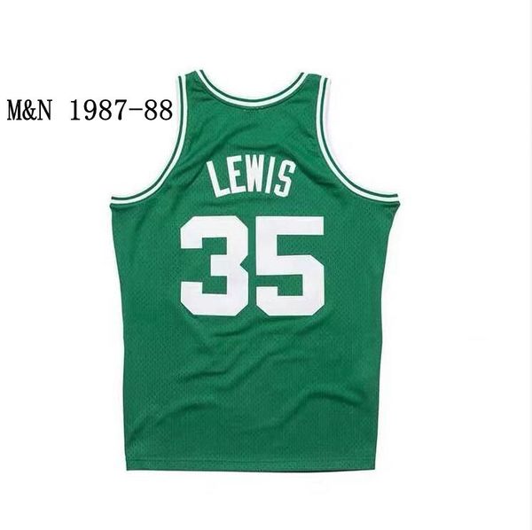 

stitched classic retro jersey reggie lewis mitchell and ness 1987-88 basketball jerseys men women youth s-6xl, Black;red