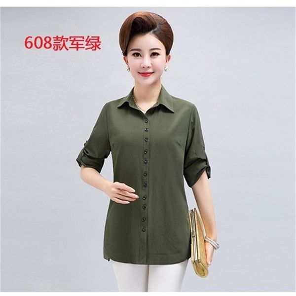 

2021 new female plus size 5xl 6xl blouse cotton summer vintage women's clothing mujer kj074 fki5, White