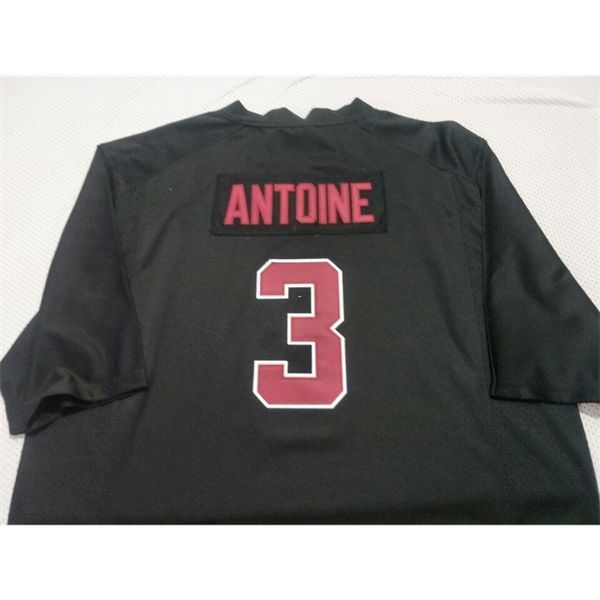 

3421 stanford cardinal malik antoine #3 real full embroidery college jersey size s-4xl or custom any name or number jersey, Black