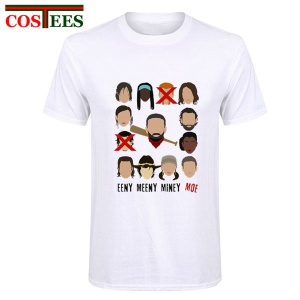 

sport negan eeny meeny miny moe waking dead funny men t shirts male tees shirts brand clothing cotton short sleeve guys t-shirts