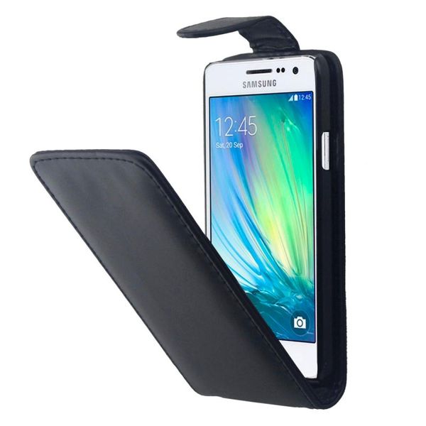 

vertical flip magnetic button leather case for galaxy a7 a700f