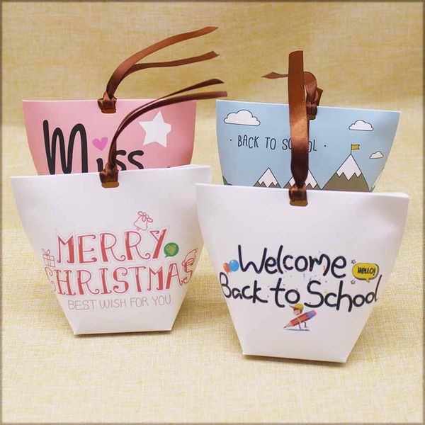 

20 50pc kraft merry christmas gifts bag box white miss you свадебной бумажный мешок обратно в школу подарки box party suppiles bbytem wrhome