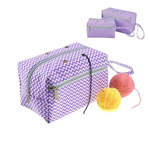 

4 styles yarn storage bag handbag needle knitting bag tote storage case for crochet hook knitting needles sewing accessories, Black