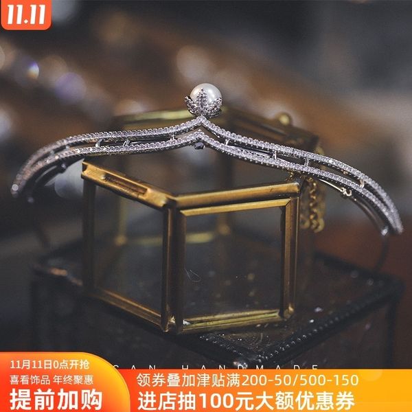 

korean bride's crown and gifts wedding dress accessories headdress sample p, Silver