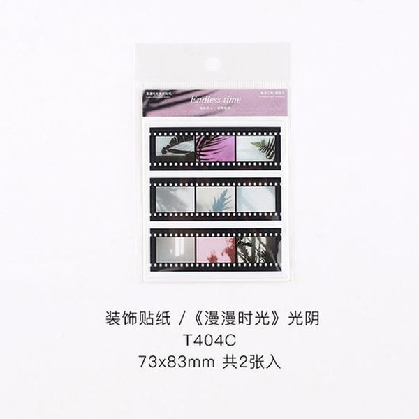 

2pcs endless time decorative rose stickers scrapbooking pvc film sticker flakes stationary album office accessories art supplies bbyovd