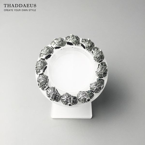 

браслеты fleur de lis lily skull punk bead2017 brand silver fashion thomas стиль ювелирные изделия tms bijoux подарок для ts мужчины женщины, Bronze;silver