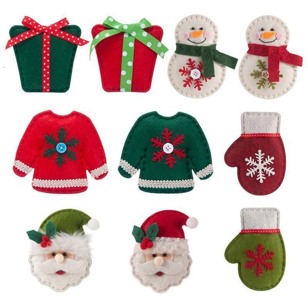 

pendant snowman santa claus gift gloves hanging xmas tree brushed cloth socks set christmas decoration iia416 pfjc