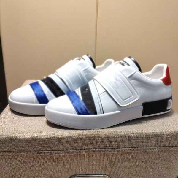 

sneakers leather men's and women's flat running sneakers embossed black with dress shoes trim shoe size 38-44