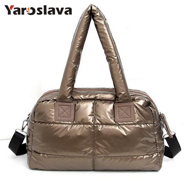 

2020 winter space bale woman cotton totes feather down shoulder bag birthday gift designer lady handbag ll391
