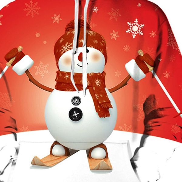 

2019 стильные унисекс мужчины женщины санта-клаус рождественский новинка уродливый рождественский снеговик 3d свитер свитер с капюшоном тепл, White;black