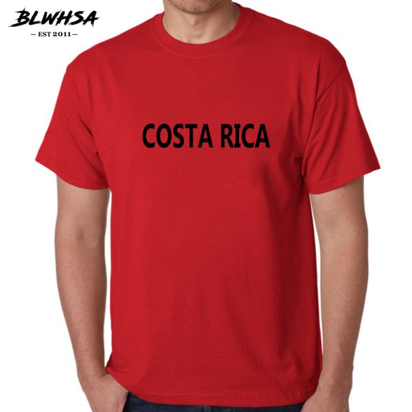 

sport blwhsa costa rica fans t shirt for male t-shirt cotton costa rica letters printing cheer short sleeve