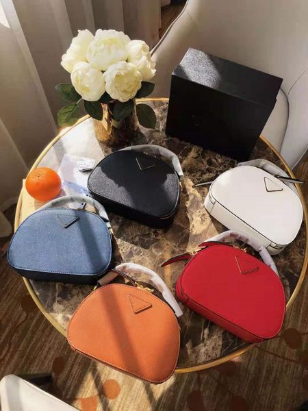 

the new genuine leather shoulder worn women bucket bags woman handbag fashion mini designer tote cross grain crescent package purses