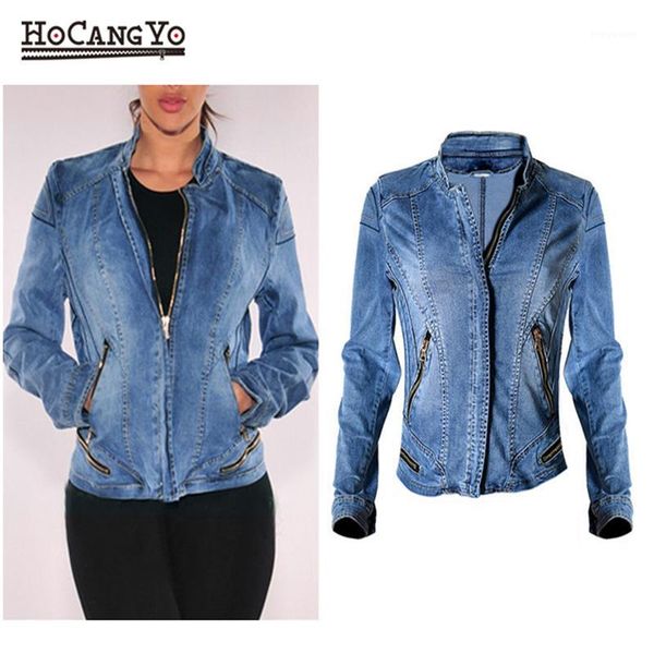 

women denim jacket cotton stretch baseball slim short denim jackets motor chaqueta jeans coat female outwear jackets coats1, Black;brown