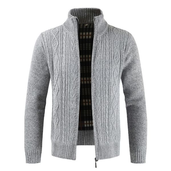 

puimentiua autumn cardigan men sweaters thick warm knitted sweater mens jackets coats male clothing casual knitwear 201202, White;black