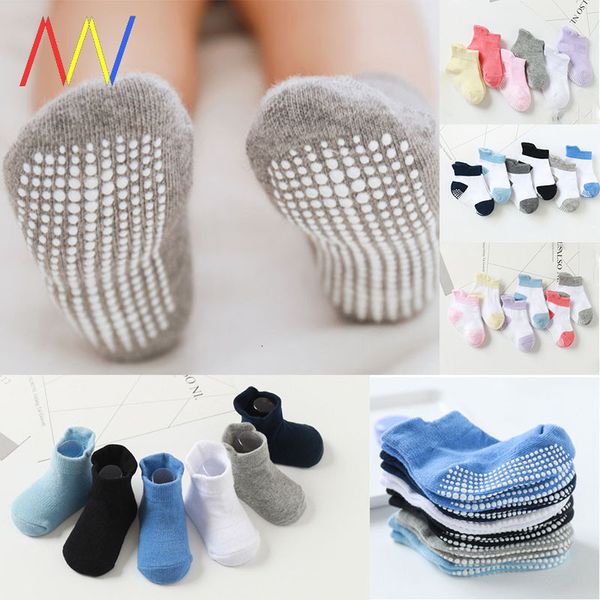 

designer 6 pairs 0-6 yrs baby floor socks boys girls cotton boat kids black friday 2021 deals, Black;white