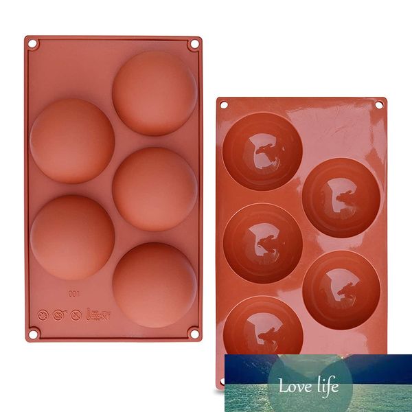 Stampo per torta Bakeware Silicone antiaderente 3D Mezza sfera Budino Gelatina Cioccolato Fondente Sapone Marrone Utensili da pasticceria Accessori da cucina