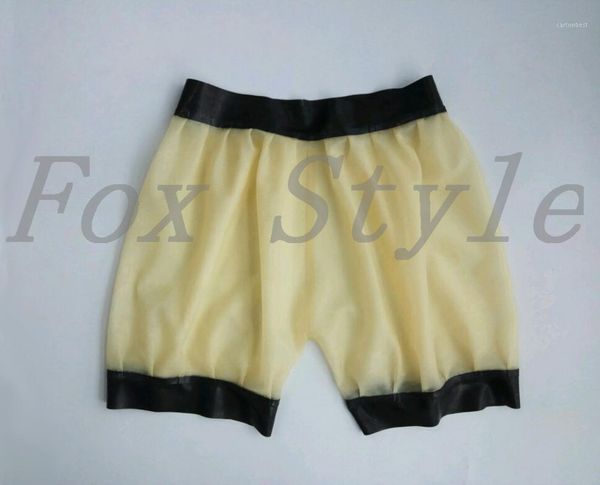 

underpants rubber latex bloomers transparent pants shorts style1, Black;white