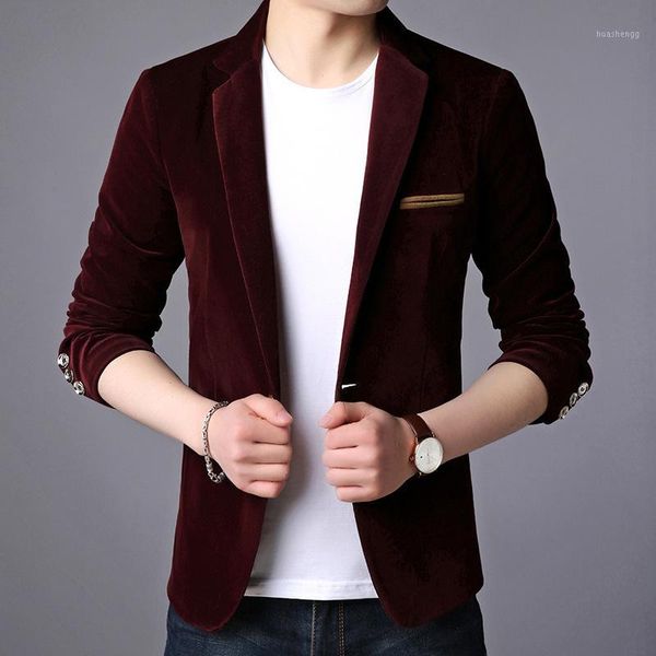 

new korean wedding mens blazers casual single button men fitted blazer full sleeve office suit jacket1, White;black