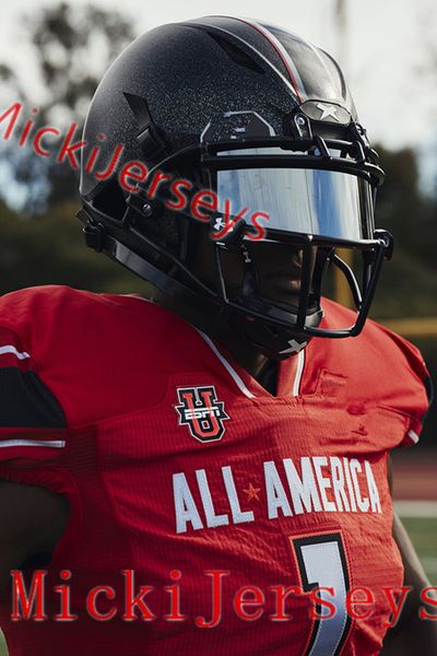

2021 college football all-america jersey mac jones landon dickerson najee harris devonta smith alex leatherwood patrick surtain ii jersey, Black