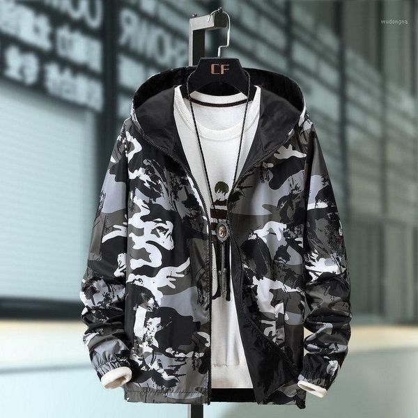 

plus size 7xl man autumn both sides camouflage clothes jacket men fashion print coat outwear male windbreaker streetwear ,ga4591, Black;brown