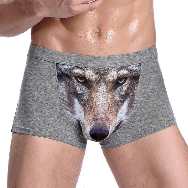 

designer 4xl large size men underwear funny cool underpants wolf mod black friday 2021 deals, White